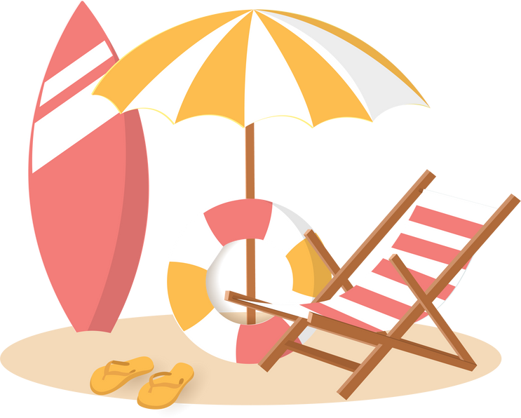 Beach Scenery Illustration